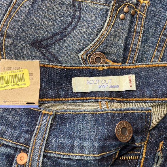 Vintage Levis 515 Boot Cut Womens Jeans Flap Pockets Dark Wash Size 6 -12 New WT - Picture 8 of 9